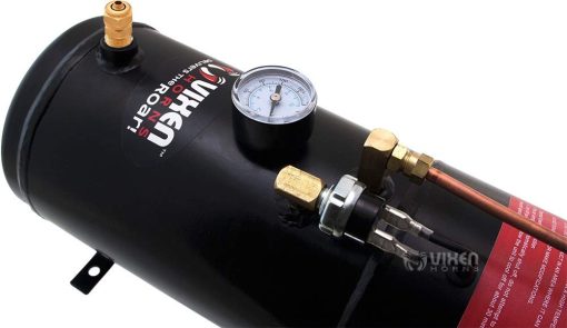 Kit de Bocina de Tren Vixen Horns para Camiones/Carros/Semirremolques. Sistema Completo a Bordo- Compresor de Aire de 150psi, Tanque de 1 Galon, 4 Trompetas. Sonido Super Fuerte dB. Compatible con Vehiculos como Pickup/Jeep/RV/SUV 12v VXO8210/4124B - Imagen 9