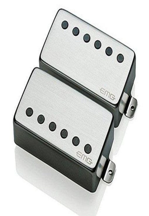 Set de Pastillas Humbucker para Puente y Mastil EMG 57/66, Cromo Cepillado