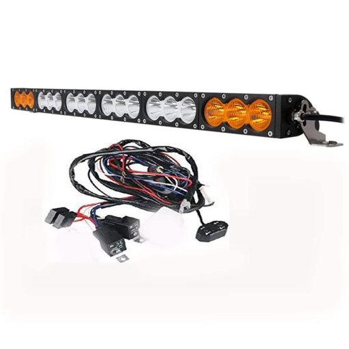 Barra de luz LED FSYF de 32 pulgadas y 180W con luz LED de color ambar claro, luz de trabajo LED de punto de inundacion combinado para SUV ATV Truck Boat