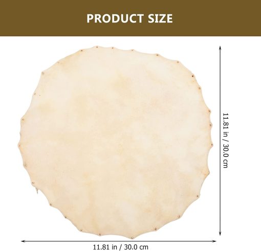 Piel de Cabra para Djembe Annafi 2 piezas de 30cm/11.8 pulgadas Piel de Tambor de Cabra Piezas de Repuesto para Tambores Africanos/Shamanes 8 pulgadas | Piel de Tambor Plana Redonda Natural para Instrumentos Musicales (30 cm) - Imagen 3