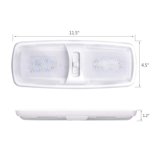 Luces LED para Interiores de RV Lumitronics - Luz Calida Suave y Acogedora - Lampara de Techo para Interiores de Caravanas 12 Voltios con Interruptor de 3 Vias para Iluminacion de RV (Paquete de 4) - Imagen 9