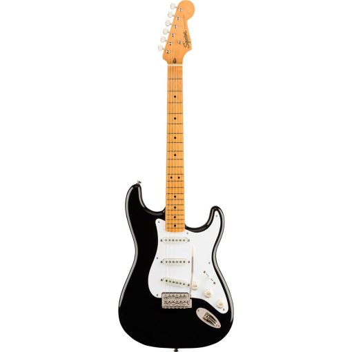 Guitarra electrica Squier Classic Vibe 50s Stratocaster, con garantia de 2 anos, Negro, Diapason de arce