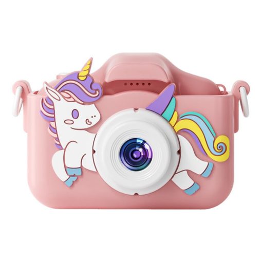 Camara de Juguete para Niñas y Niños de 3 4 5 6 7 8 9 10 Años, Camara Digital Infantil con Funda Protectora de Silicona, Camara para Niños, Camara para Niñas con Tarjeta SD de 32GB Rosa