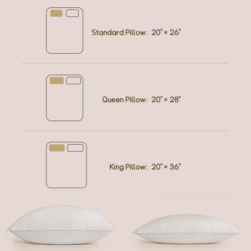 Almohadas de Plumas de Ganso BHZ Tamano Estandar Set de 4 Pack, Coleccion de Lujo de Alternativa Hotelera Almohada de Cama para Dormir Firme Suave Soporte para Durmientes de Costado y Espalda, Blanco, 20x26 Pulgadas - Imagen 9