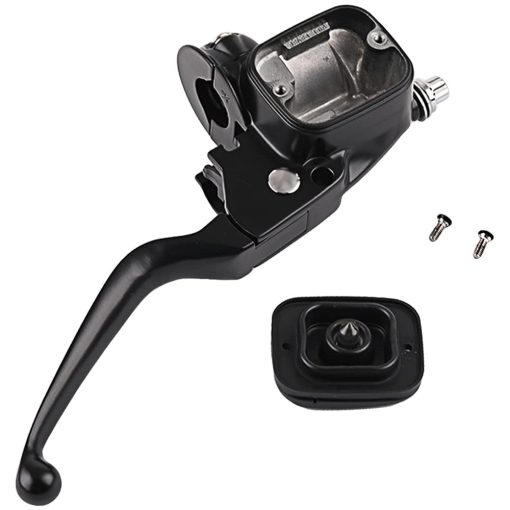Kit de Control de Freno de Manillar Chern Yueh 9/16 Pulgadas para Disco unico para Harley-Davidson 45019-96 a partir de 1996 (Negro Mate) - Imagen 2