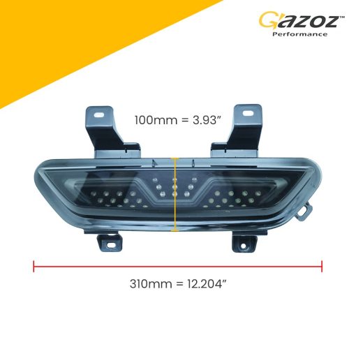 Gazoz Performance Smoked F1 LED Rear 4th Brake Light Fog lamp Reverse Compatible With Mustang 2015 2016 2017 - Imagen 4