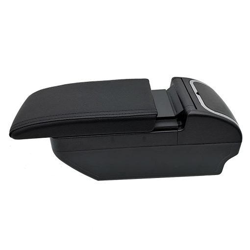 YJYWZH para Mitsubishi Mirage Attrage 2014-2024 Caja de Reposabrazos Caja de Almacenamiento Central de Console Central con 4 Puertos USB Portavasos Reposabrazos de Doble Capa Negro (4 USB Negro con Hilo Negro) - Imagen 4