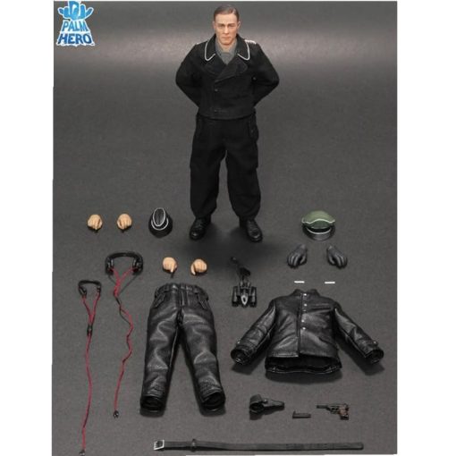Figura de Accion de Escala 1/12 de 6 Pulgadas de Regalo de Juguetes Modelo de Capitan de Tanque del Equipo de la Bandera de la Guardia Alemana de la Segunda Guerra Mundial, Negro - Imagen 9