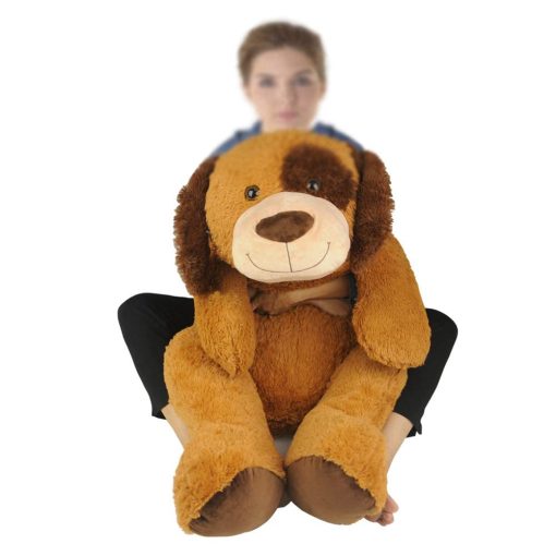 Peluche Gigante de Perro Lindo de Felpa Suave para Ninos Novia Esposa Regalo, Marron Claro 56 Pulgadas, Grande - Imagen 6
