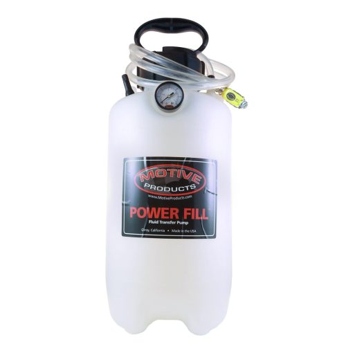 Motive Products 1745 Power Fill Pro Bomba de Transferencia de Liquido 2 Gal Tanque con Valvula Schraeder, Valvula de Bola de Cierre y Manguera, Capacidad de 8 Cuartos - Imagen 2