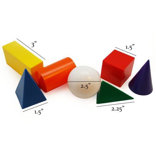 Juego de formas geometricas Skoolzy Jumbo para enseñar 7 piezas - Formas geometricas - Manipulativos de formas en 3D - Formas geometricas para salon de clases Edad 3+ - Imagen 5