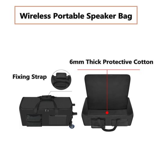 Bolso con Ruedas Compatible con Altavoz Portatil JBL Partybox 110 - Bolsa de Almacenamiento para Altavoz Portatil Inalambrico - Imagen 3