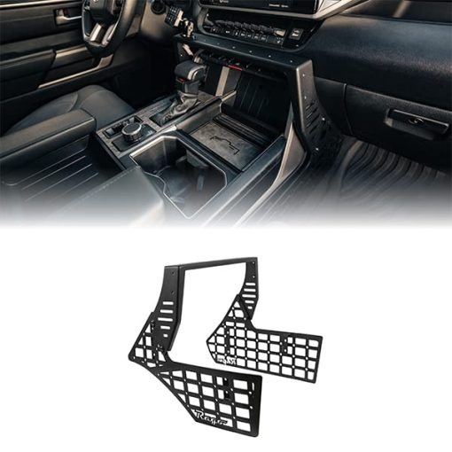 Paneles Molle para Consola Central y Puente para Dispositivos de Montaje para el Toyota Tundra 2022-2023 | Soporte para Bolsas, Botiquines, Herramientas, Fundas y Otros Accesorios | Hecho en EE. UU. | Accesorios para Camiones