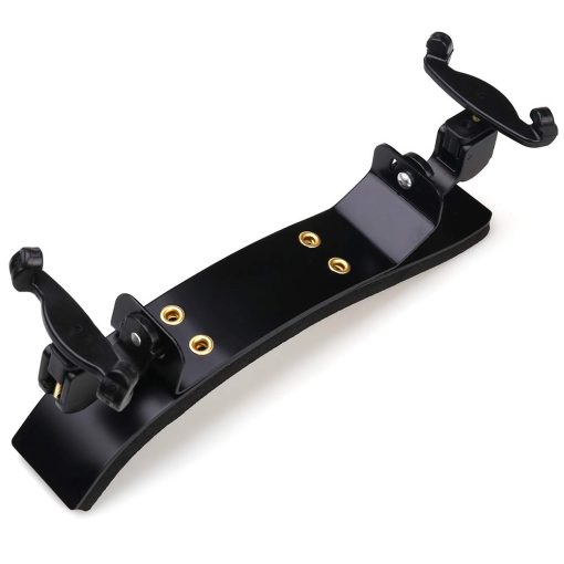 Descanso de hombro para violin 4/4 NANYI, placa de aleacion de aluminio de arco grande premium esqueleto de alta resistencia esponja comoda almohadilla para hombro de violin -Negro - Imagen 2