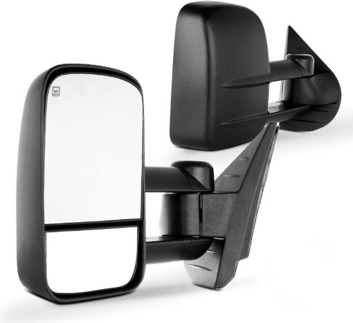 Espejos de remolque SCITOO para Chevy para GMC Accesorios exteriores Espejos para Silverado Sierra 2007-2013 (07 New-Body Style) con Control de energia (Espejo principal) Termicos Telescopicos Plegables