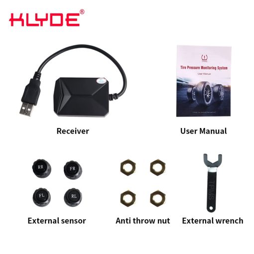 Sistema de Monitoreo de Presion de Neumaticos CAWELL+KLYDE, 5 Modos de Alarma, con 4 Sensores Externos TPMS, Sensor de Presion de Neumaticos, Muestra en Tiempo Real Presion y Temperatura - Imagen 2