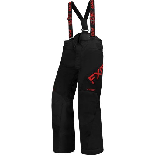 Pantalones de moto de nieve FXR Child Clutch aislados e impermeables Negros/Rojos - 2