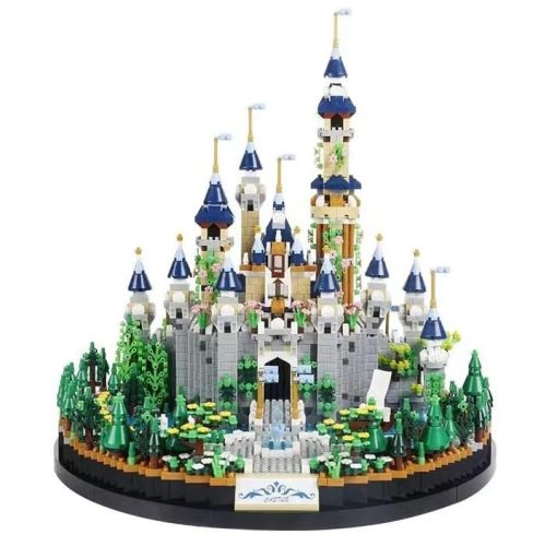 DOLBLOCK Castillo Magico de Princesa en Micro Bloques de Construccion Azul para Mujeres y Ninas Arquitectura y Set de Coleccion Modelo Creativo Regalo de Exhibicion para Adultos y Ninos de 14+ Anos 3600 Piezas