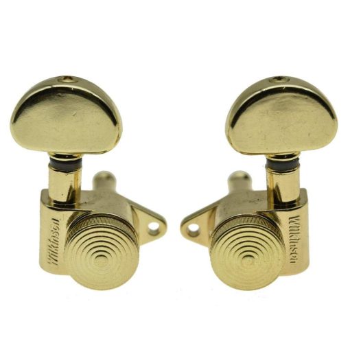 Clavijas de Bloqueo Wilkinson 3x3 Estilo ROTO para Guitarra Tamano Completo Clavijas de Afinacion de Bloqueo Llaves de Afinacion para Guitarras Les Paul de EE. UU. o Acusticas Oro - Imagen 2
