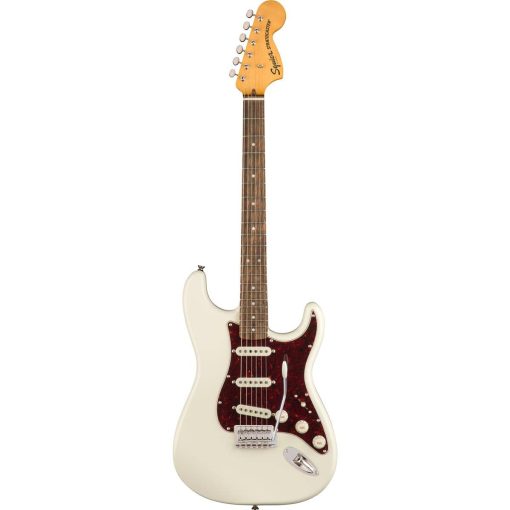Guitarra electrica Squier Classic Vibe 70s Stratocaster, con garantia de 2 anos, Blanco Olimpico, Diapason de laurel