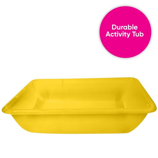 Mesa de Actividades Edushape, Amarillo - Mesa de Arena y Agua para Ninos de 3-5 Anos - Mesa Sensorial Apta para Jugar como Mesa de Agua para Ninos, Mesa de Agua para Ninos Pequenos o Mesa de Arena - Juguetes para Guarderias, Preescolares - Imagen 2