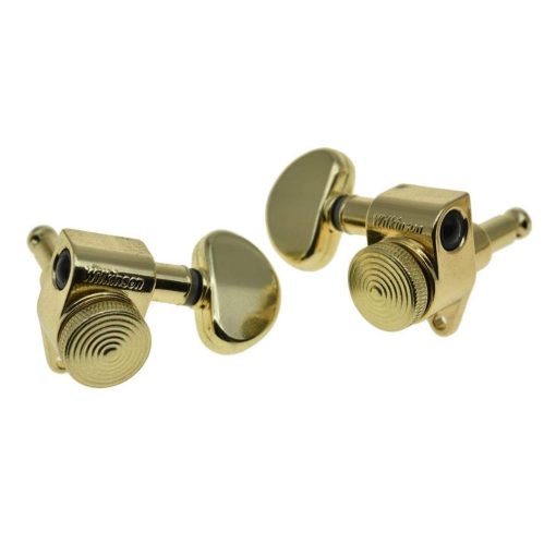 Clavijas de Bloqueo Wilkinson 3x3 Estilo ROTO para Guitarra Tamano Completo Clavijas de Afinacion de Bloqueo Llaves de Afinacion para Guitarras Les Paul de EE. UU. o Acusticas Oro - Imagen 3