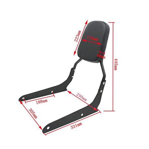 Respaldo del pasajero Almohadilla Cojin Barra de soporte para Honda Spirit VT 750 Shadow Phantom 750 VT750C2B - Imagen 2