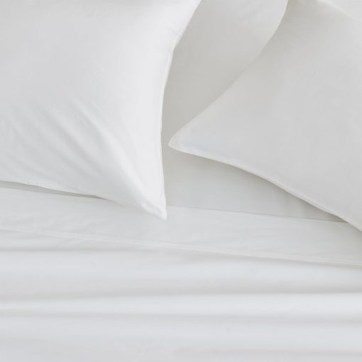 Juego de Sabanas King Size 100% Algodon Sateen de Great Bay Home - 4 Piezas 15" Bolsillo Profundo Sabanas Blancas con Fundas de Almohada - Suave Tejido Sateen, lujoso Set de Ropa de Cama de 400 Hilos (King, Blanco) - Imagen 4