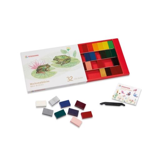 Set de Crayones de Cera Stockmar - Irrompibles y No Toxicos para Ninos y Artistas (32 piezas)