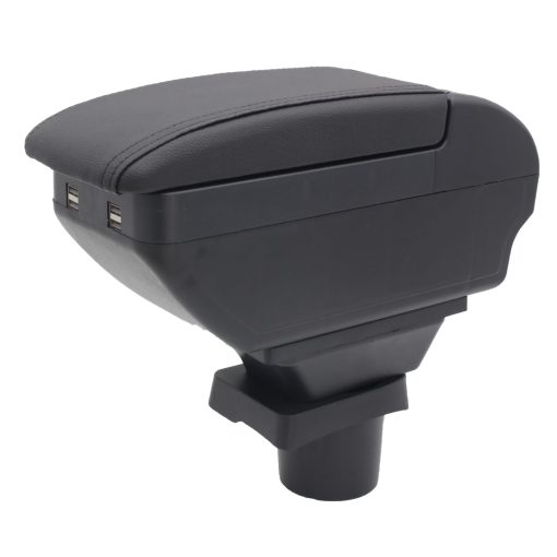 YJYWZH Cajon reposabrazos para Toyota Yaris Vitz 2006-2011 Caja de almacenamiento central Interior de mano con 4 puertos USB Portavasos Apoyabrazos de doble capa Accesorios Negro (4 USB Negro con hilo negro)