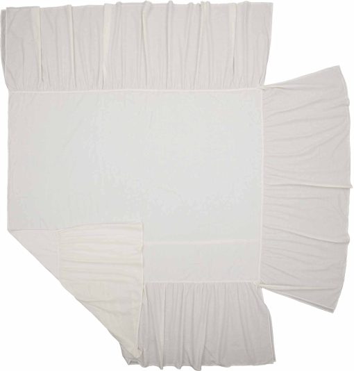 Colcha de cama con volantes Piper Classics Elizabeth, tamano King, Con faldon en 3 lados, Blanco Suave Antiguo, Ligera, Estilo Granja Rustica - Imagen 5