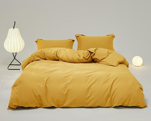 Juego de edredon Houseri Mostaza Amarillo Tamano King Conjuntos de Ropa de Cama Comforter en Amarillo Mostaza Oscuro para Mujeres Ninas Edredon Mostaza Manta Tamano King para Ninos Hombres Conjuntos de Edredon Comforters Tamano King
