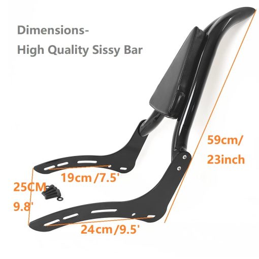 Almohadilla de Apoyo para Manillar 23" Negra para Honda 500 Accesorios Rebel 500 Rebel 300 CMX 300 CMX 500 Respaldo de Pasajeros Motocicleta 2017 2018 2019 2020 2021 2022 2023 2024 - Imagen 6
