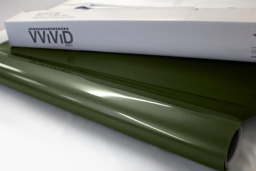 Pelicula de Vinilo Premium VViViD Gloss Militar Verde (25ft x 5ft) - Imagen 2