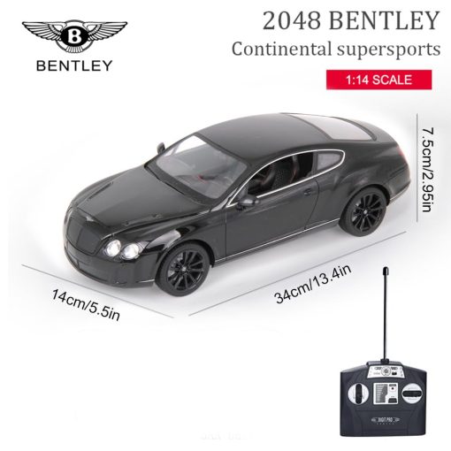 Coche de Control Remoto Vinie para Ninos, RC Cars Bentley GT Supersport, Escala 1:14 Juguetes Oficiales con Licencia para Ninos, Coche de Deriva con Luces LED Geniales, Regalo de Cumpleanos para Nino de 4 5 6 7 8 9 10 11 12 Anos (Negro) - Imagen 9