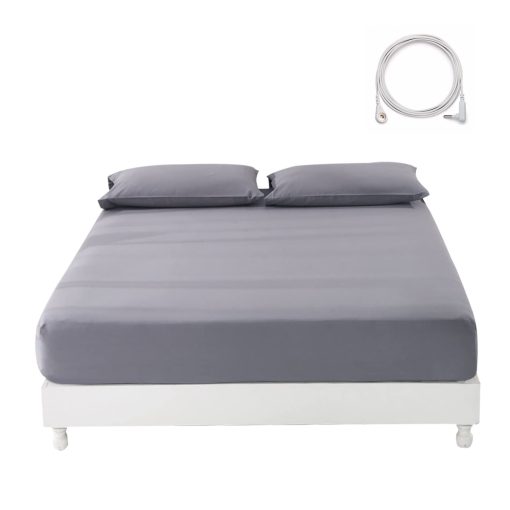 Sabanas de Conexion a Tierra para Earthing, Sabana Ajustable King con Bolsillos de 15", Ropa de Cama
