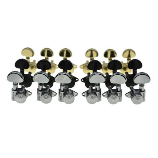 Clavijas de Bloqueo Wilkinson 3x3 Estilo ROTO para Guitarra Tamano Completo Clavijas de Afinacion de Bloqueo Llaves de Afinacion para Guitarras Les Paul de EE. UU. o Acusticas Oro - Imagen 8