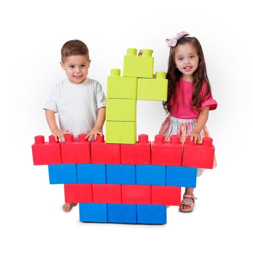 Bloques de Construccion de Goma Espuma MAX 24 Piezas IBRICK Creativos, Educativos, Seguros y Divertidos para Ninos