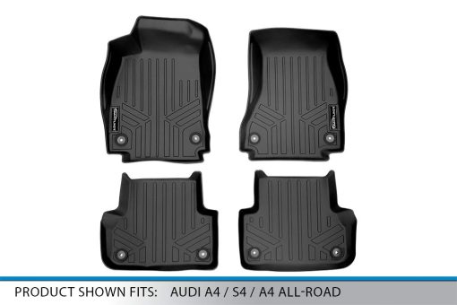 Juego de Alfombrillas MAXLINER de 2 Filas Color Negro para Audi A4 / S4 / A4 All-Road 2017-2022 - Imagen 5