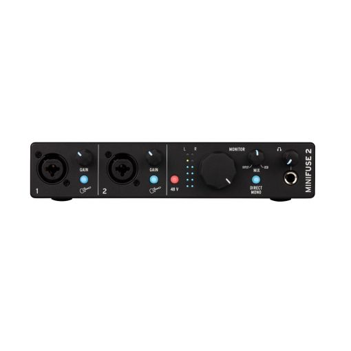 Arturia - MiniFuse 2 - Interfaz de audio y MIDI USB compacta con software creativo para grabacion, produccion, podcasting, guitarra - Negro - Imagen 2
