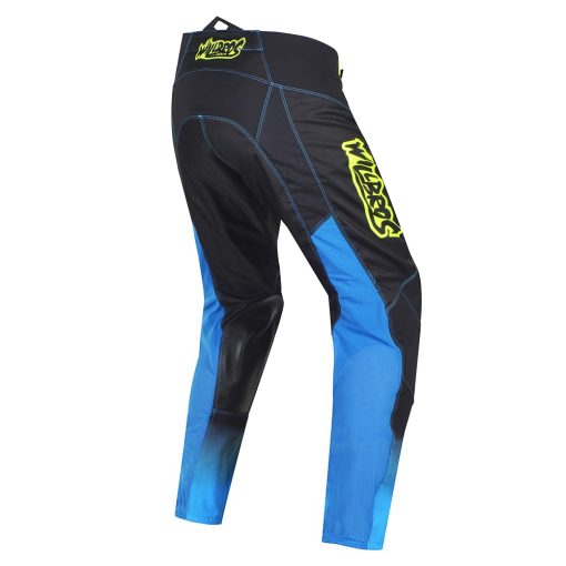 Pantalones de motocross Willbros MX para hombres y mujeres en bicicleta de tierra para carreras de motocross de montana, Azul Amarillo XXL=38 - Imagen 3