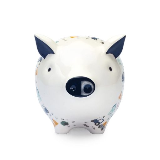 Alcancia de ceramica de cerdito Tilly para ninos y ninas con diseno divertido de granja y animales - Imagen 5
