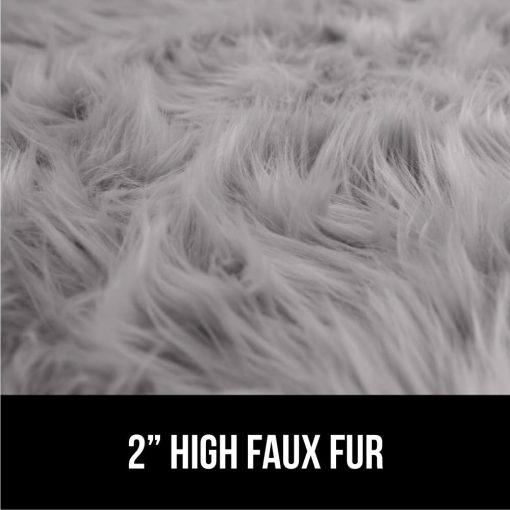 Tapete de Felpa de Pelo Sintetico Gorilla Grip, 4x6, Lavable a Maquina, Alfombras Esponjosas de Pelo Suave con Base de Goma, Alfombras Mullidas para Guarderia de Bebes, Dormitorio, Sala de Estar, Alfombra de Pelo, Decoracion del Hogar de Lujo, Gris - Imagen 7