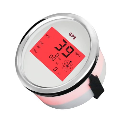 Velocimetro Digital GPS Impermeable 3 3/8" ELING Odometro Computador de Viaje Cromado Indicador de Velocidad para Coche Motocicleta Camion Bicicleta Barco 12V 24 Voltios - Imagen 3