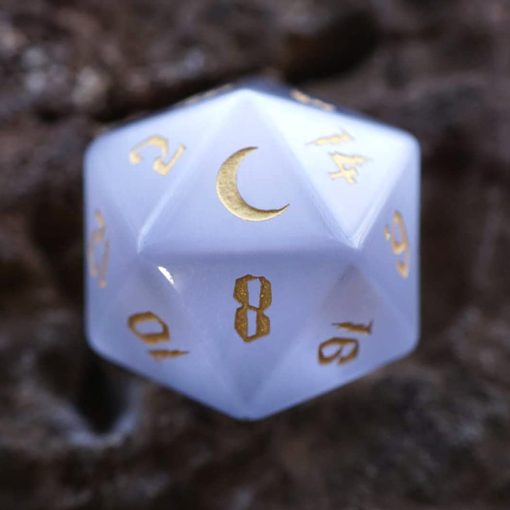 Conjunto de Dados DND LANGWEI de 7 Piezas en Bonito Gris opalo para Juegos de Mesa, TRPG, Dungeons and Dragons - Imagen 4
