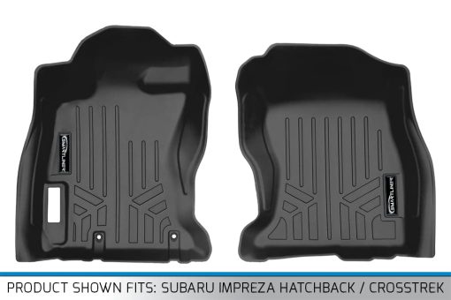 Juego de tapetes negros SMARTLINER a medida para la primera fila de Subaru Impreza/Subaru Crosstek 2018-2023 - Imagen 4