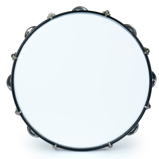 Tambor MUSCELL para Adultos, Tamborina de Plastico con Doble Fila de Cencerros de Metal, Instrumento Musical de 10" - Imagen 2