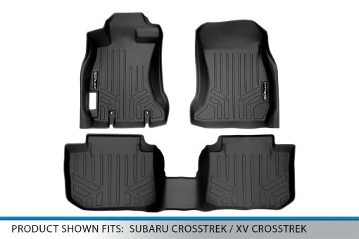 Juego de tapetes para piso MAXLINER de 2 filas en color negro para Subaru Crosstrek/XV Crosstrek 2013-2017 - Imagen 5
