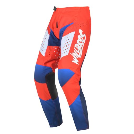 Pantalones de Motocross Willbros MX para Moto Dirt Bike Off-Road Riding ATV MTB BMX Enduro Carrera de Montana Descenso Rojo Azul S=30