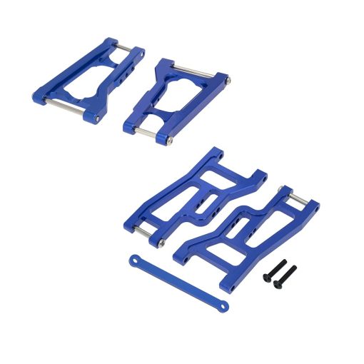 Brazo de suspension delantero y trasero de aleacion A-arm para Traxxas Drag Slash 1967 Piezas de actualizacion Bandit VXL Upgrades (Azul Oscuro)